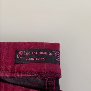 No Boundries Maroon Pants